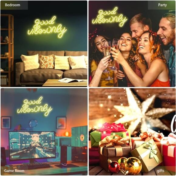 Good Vibes Only Neon Signs for Wall Decor Neon Lights Led Signs Suitable - Picture 6 of 7